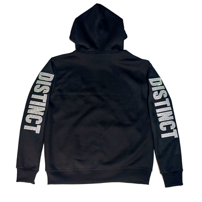 Rhinestone sleeve Distinct zip up